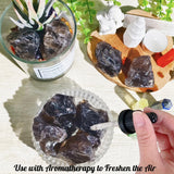 ZHIYUXI 2" Amethyst Rose Quartz Clear Quartz Fluorite Raw Crystals and Stones 4Pcs Crystals Bulk Real Crystals Decor Huge Rocks for Tumbling Witchcraft Wrapping Fountain Rocks Cabbing Room Decor