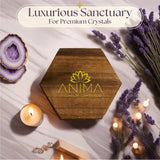 Anima Premium 7 Chakras Crystals and Healing Stones Set with Guide Booklet - Large Raw Healing Crystals and Stones Set in Wooden Box for Energy Alignment & Spiritual Growth - Ethically Sourced