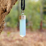 Sugandha Wellness Rainbow Moonstone Healing Crystal Necklace - Lunar Pendant Balance, Inner Light, Love & Creativity