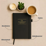 Self-Mastery Journal for Men 2025- Gratitude Journal for Daily Reflection, Mindfulness, and Self-Care - Guided Manifestation Journals - Inspirational Goal Journals with Pen Holder (Black)