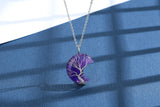 MAIBAOTA 7 Chakra Healing Crystal Necklace Gothic Necklaces for Women Crescent Moon Phase Stone Pendant Necklaces Natural Reiki Spiritual Quartz Gemstone Hippie Witch Jewelry Gifts for Women