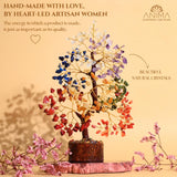 Anima Premium Crystal Tree of Life – 7 Chakra Tree for Healing, Harmony, Positive Energy, Luck & Manifestation – Includes Guidebook & Gift-Ready Packaging – Ethically Handcrafted in India by Women
