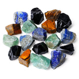 ZHIYUXI 2" Amethyst Rose Quartz Clear Quartz Fluorite Raw Crystals and Stones 4Pcs Crystals Bulk Real Crystals Decor Huge Rocks for Tumbling Witchcraft Wrapping Fountain Rocks Cabbing Room Decor
