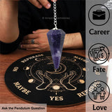 Amazing Gemstone Rainbow Moonstone Crystal Pendulum for Divination - Certified Dowsing Crystals and Healing Stones for Chakra Balancing and Meditation - Enhance Reiki Spiritual Growth