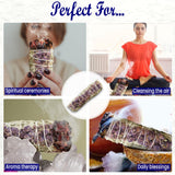 Lavender with White Sage - Bholi Sage Plus Sage Incense Sticks for Cleansing Negative Energy, Sage Sticks for House Cleansing - Lavender with White Sage Smudge Sticks Pack of 4