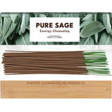 Premium Sage Incense Sticks with Energy Cleansing Holder - Charcoal-Free for a Clean Non Toxic Burn - Smudging, Negative Energy Purification, Natural Aromatherapy Home Fragrance, 30 Incenses