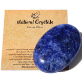 MAIBAOTA 2.4" Lapis Lazuli Crystal Stone Polished Palm Stone 0.7" Thick Natural Reiki Gemstone Worry Stone Healing Crystals Energy Balancing Anxiety Stress Relief Meditation 1 Pc