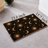 Mystical Doormat – Star Pattern Funny Coir Doormat: Sun & Moon Pattern Stars Galaxy Space Welcome Mat, Heavy-Duty Non-Slip Outdoor Coconut Coir Rug