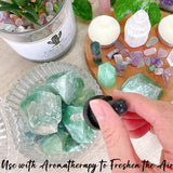 ZHIYUXI 2" Amethyst Rose Quartz Clear Quartz Fluorite Raw Crystals and Stones 4Pcs Crystals Bulk Real Crystals Decor Huge Rocks for Tumbling Witchcraft Wrapping Fountain Rocks Cabbing Room Decor