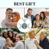 ADUINCEED Tree of Life Necklace for Women, S925 Sterling Silver Moon Goddess Tree of Life Necklace, Family Tree Pendant Mothers Day Holiday Christmas Birthday Jewelry Gifts