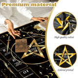 Knana Altar Cloth Gold Star Tarot Mat Tarot Card Cloth for Reading with Celtic Cross Pattern (Star)