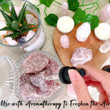 ZHIYUXI 2" Amethyst Rose Quartz Clear Quartz Fluorite Raw Crystals and Stones 4Pcs Crystals Bulk Real Crystals Decor Huge Rocks for Tumbling Witchcraft Wrapping Fountain Rocks Cabbing Room Decor