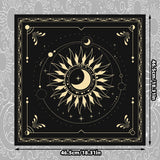 BOXOB Altar Cloth, 18.31x18.31in Delicate Square Sun Moon Alter Cloths Witchcraft Spiritual Tarot Mat Tablecloth Divination Tools and Accessories Perfect Divination Ritual Supplies