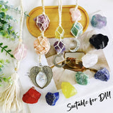 ZHIYUXI 2" Amethyst Rose Quartz Clear Quartz Fluorite Raw Crystals and Stones 4Pcs Crystals Bulk Real Crystals Decor Huge Rocks for Tumbling Witchcraft Wrapping Fountain Rocks Cabbing Room Decor