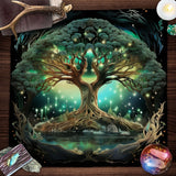 ZHOUSUFEN Trees of Life Altars Cloth Tarots Cards Tablecloth Divinations Cards Table Cloth Square Tapestry Witchcrafts Supply, 50x50cm