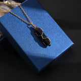 VIBILIA Healing Crystal Necklace Wire Wrapped Natural Amethyst Stone Point Pendant Necklace Hexagonal Reiki Spiritual Quartz Gemstone Stone Jewelry for Women Men