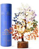 Anima Premium Crystal Tree of Life – 7 Chakra Tree for Healing, Harmony, Positive Energy, Luck & Manifestation – Includes Guidebook & Gift-Ready Packaging – Ethically Handcrafted in India by Women