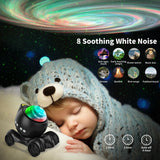 Galaxy Lamp Projector, Star Aurora Projector Built-in Bluetooth Speaker, Night Light for Kids Adults, White Noise Light for Home Decor/Relaxation/Party/Music/Gift (Black)