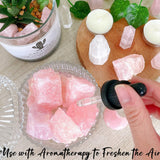 ZHIYUXI 2" Amethyst Rose Quartz Clear Quartz Fluorite Raw Crystals and Stones 4Pcs Crystals Bulk Real Crystals Decor Huge Rocks for Tumbling Witchcraft Wrapping Fountain Rocks Cabbing Room Decor