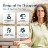 Sanskar Nepal - Tibetan Singing Bowl Set of 7, Handcrafted Singing Bowl for Meditation & Holistic Healing, Yoga Accessories, 3-5” Black Singing Bowls with Wooden Striker, Cushion & Purple Carry Box