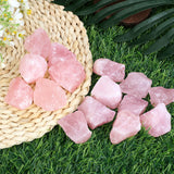 ZHIYUXI 2" Amethyst Rose Quartz Clear Quartz Fluorite Raw Crystals and Stones 4Pcs Crystals Bulk Real Crystals Decor Huge Rocks for Tumbling Witchcraft Wrapping Fountain Rocks Cabbing Room Decor