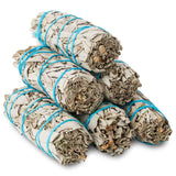 White Sage Smudge Sticks 4" Inch Smudging Wands 6 Bundles | Smudge Kit White Sage Incense Sticks for Home Cleansing (6 Pack)