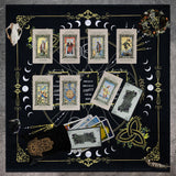 Knana Altar Cloth Witchcraft Velvet Tarot Mat Tarot Cloth for Reading with Celtic Cross Pattern - Hand
