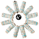 White Sage Smudge Sticks 4" Inch Smudging Wands 6 Bundles | Smudge Kit White Sage Incense Sticks for Home Cleansing (6 Pack)