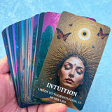 GZXINKE Cosmic Oracle Cards, Universe Message Oracle Cards for Beginners, Inner Strength, Spiritual Guidance Oracle Deck, Universal Wisdom for Daily Use, Readings, and Meditation